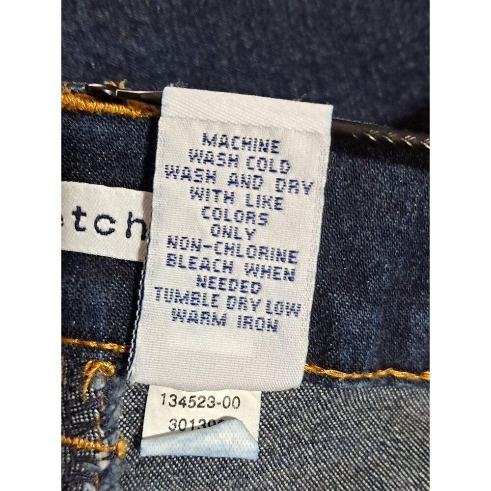 Gap High Rise Stretch Flared Jeans Girls Size 12 Dark Wash Cotton/Spandex Y2K - Picture 8 of 9